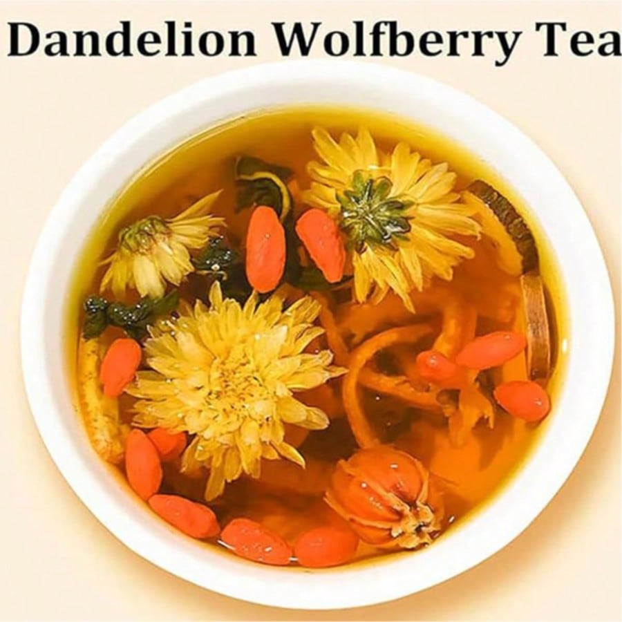 Herbal Wellness Blend - Löwenzahn- & Goji-Beeren-Kräutertee 50 Beutel Koffeinfreie
