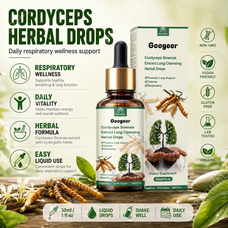 Herbal Wellness Water - Cordyceps Sinensis Extrakt Kräutertropfen Pflanzliches Wellness-Nahrungsergänzungsmittel