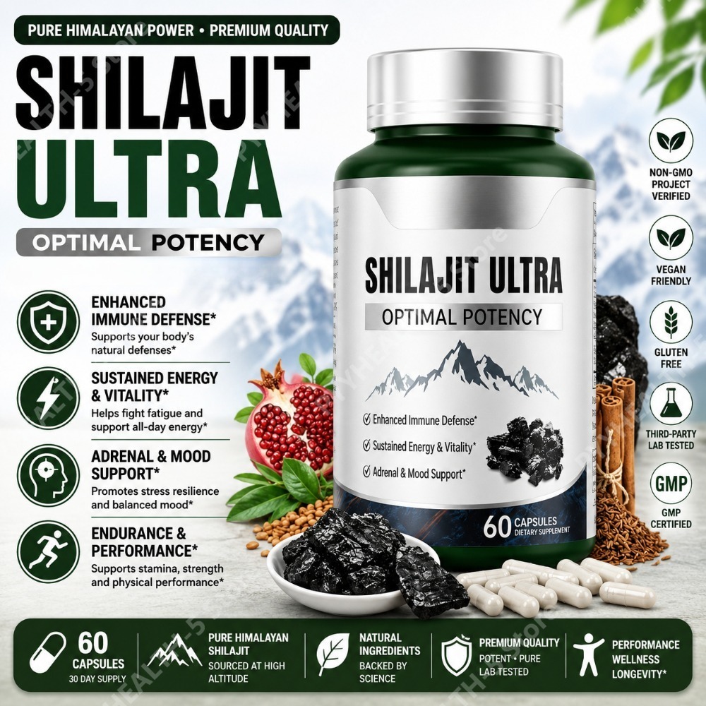 Herbal Wellness Blend - Shilajit Kräutermischung Nahrungsergänzungsmittel 60 Kapseln mit