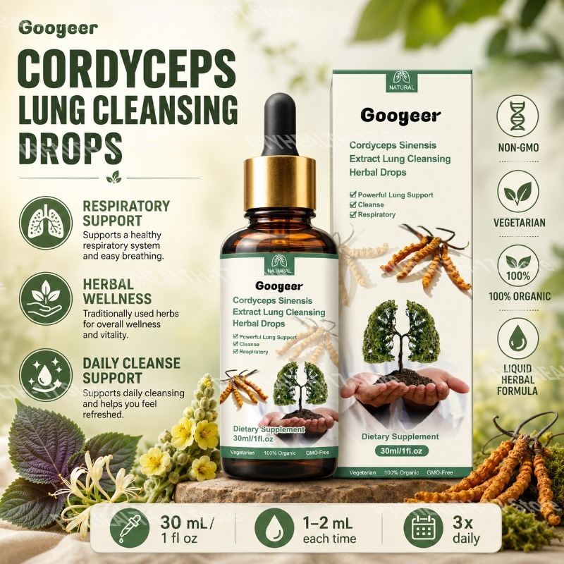 Herbal Wellness Water - Googeer Cordyceps Tropfen Kräuter-Flüssignahrungsergänzungsmittel zur Unterstützung