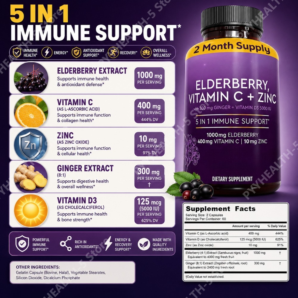 Holunder-Kapseln mit Vitamin C – Herbal Wellness Blend Bewertung und Preis