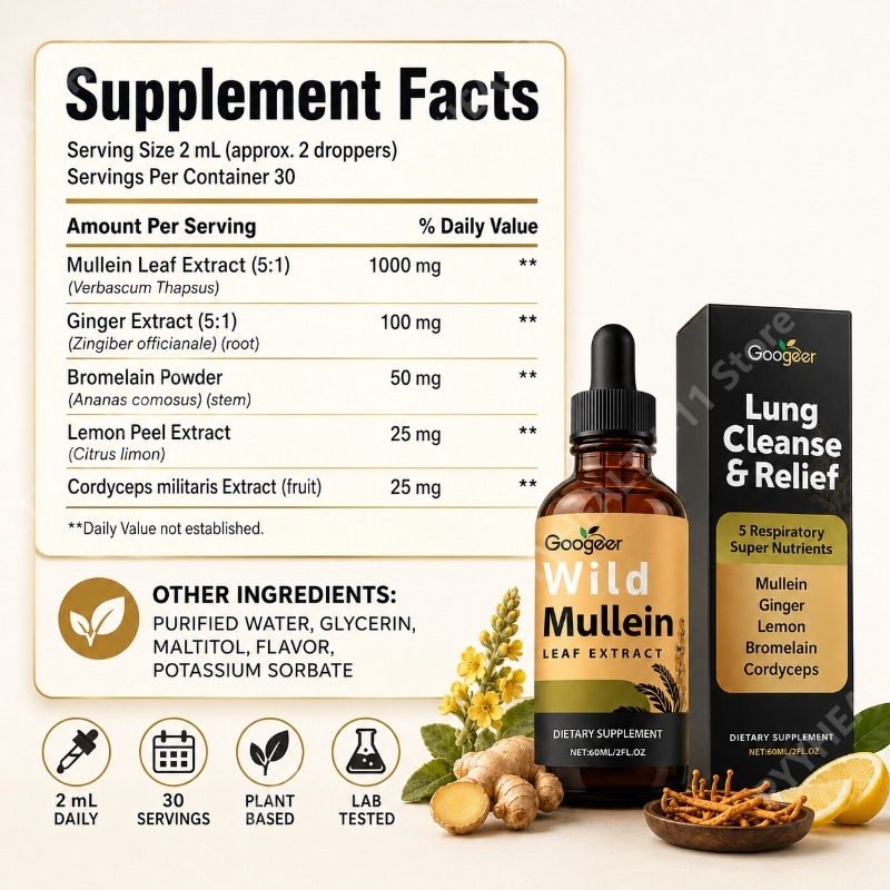 Mullein Flüssig-Tropfen Kräute – Herbal Wellness Blend Bewertung und Preis